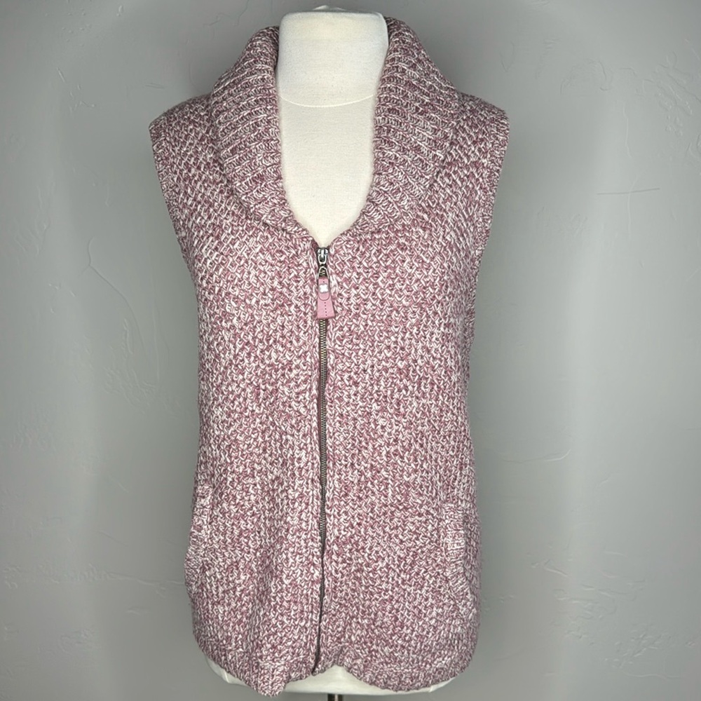 Pink Sweater Vest with Pockets Size Large